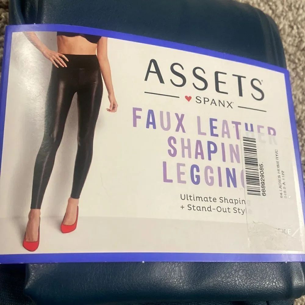 Assets faux leather shaping leggings Medium